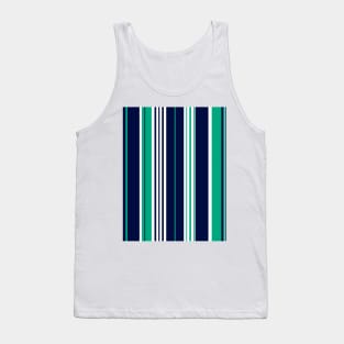 Mint, White & Navy Stripes Tank Top